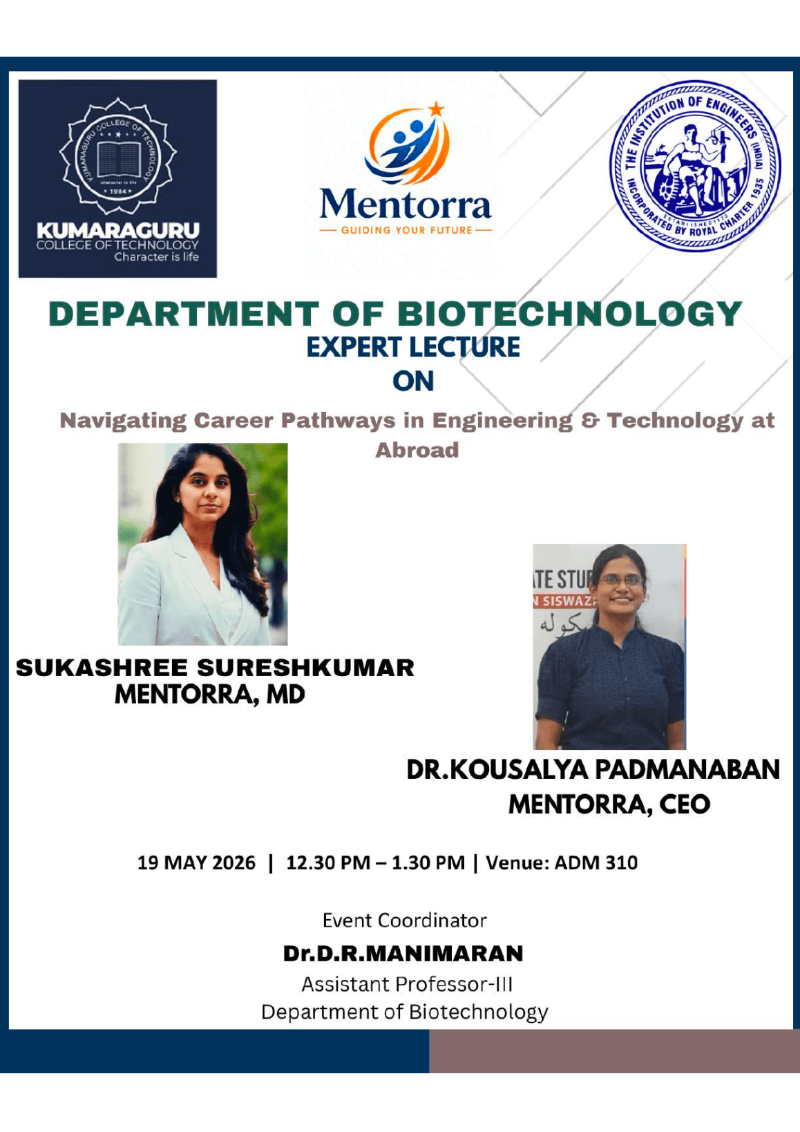Expert Lecture — Navigating Career Pathways at Abroad poster